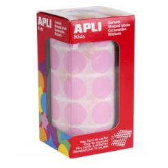 Rollo APLI Gomets Redondos  20,0 Rosa