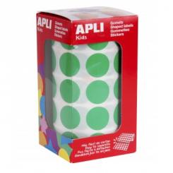 Rollo APLI Gomets Redondos  20,0 Verde