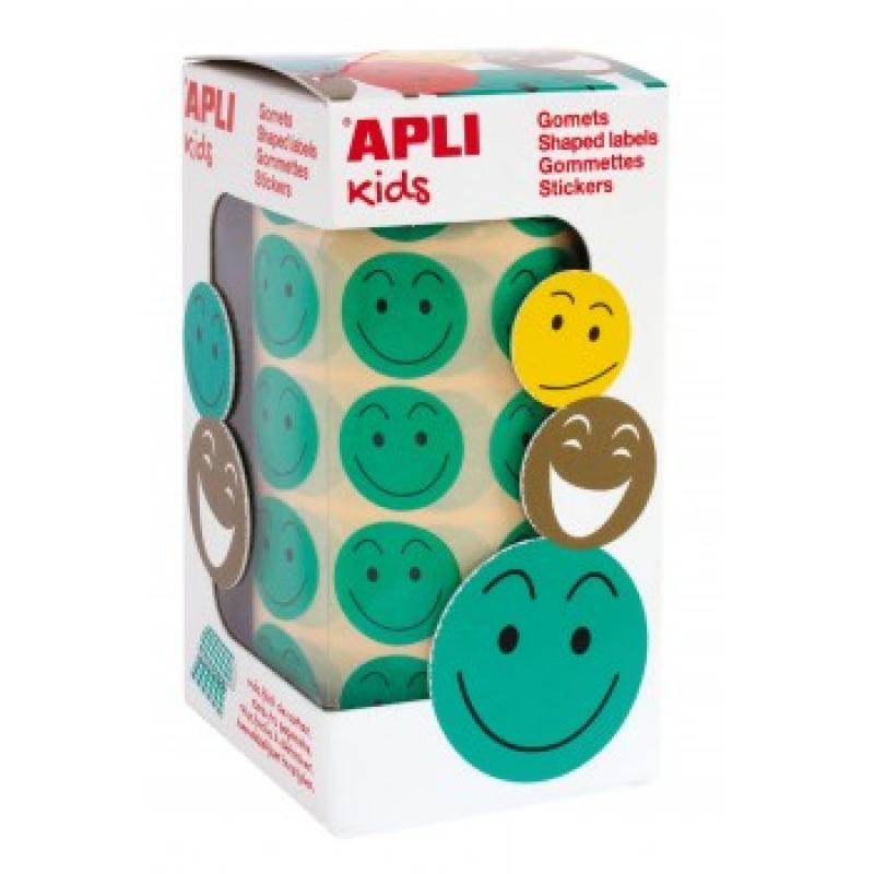 rollo-apli-gomets-redondos-rem-smile-200-verdes