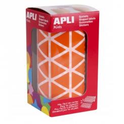 Rollo APLI Gomets Triangu.  20,0 Naranja Rollo APLI
