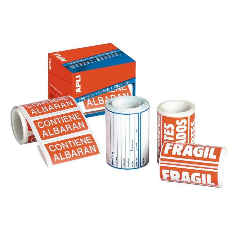 Rollo Etiquetas APLI Contiene Albaran 200 U.