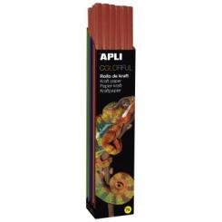 APLI Rollo Papel Kraft 1 X 25M. Rojo