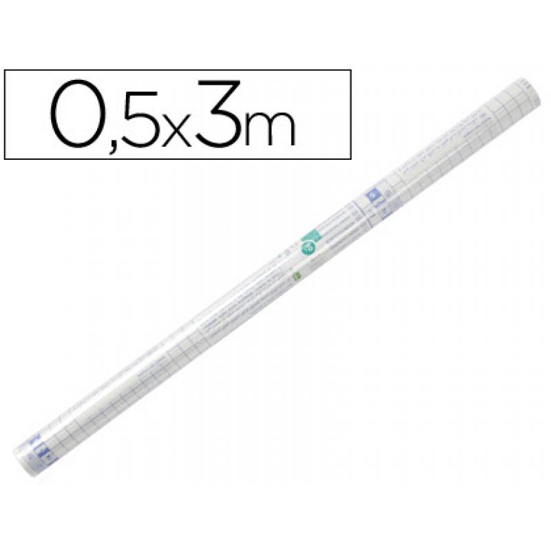 rollo-plastico-adhesivo-liderpapel-050x3-mt-8o-micras-forralibros-removible