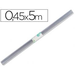 Rollo plastico forralibros LIDERPAPEL 0,45x5 mt 70 mc