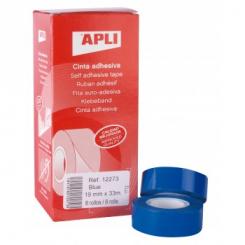Rollos APLI Cinta Ad.Col.Azul  19X33