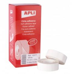 Rollos APLI Cinta Ad.Col.Bco.  19X33