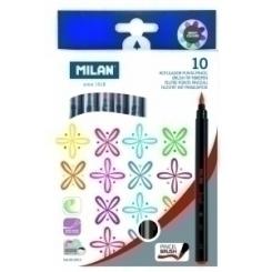 Rotulador MILAN Punta Pincel Caja 10 uds colores surtidos