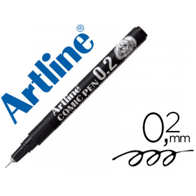 rotulador-artline-calibrado-micrometrico-negro-comic-pen-ek-282-punta-poliacetal-02-mm-resistente-al-agua