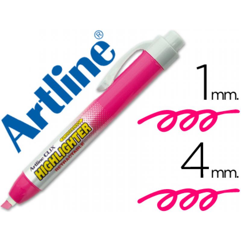 rotulador-artline-clix-fluorescente-ek-63-rosa-punta-biselada-400-mm