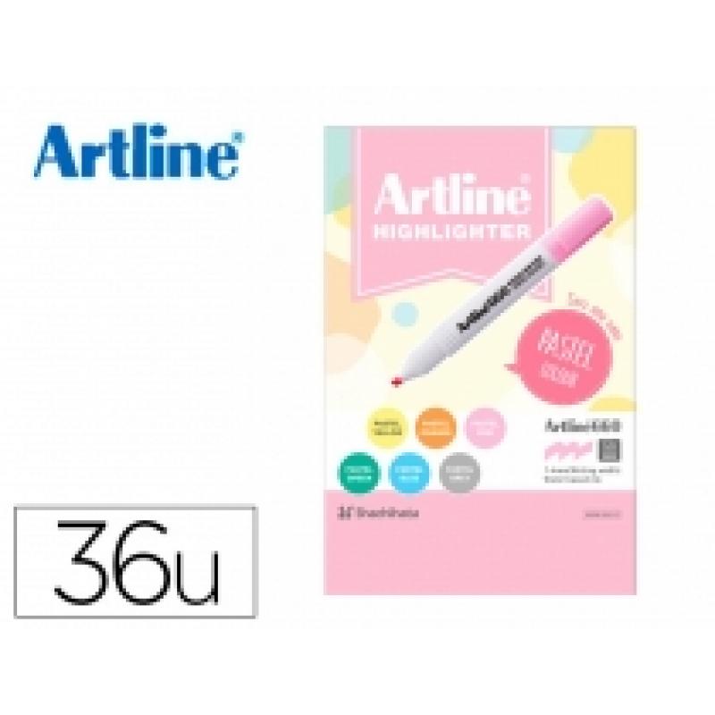 rotulador-artline-fluorescente-ek-660-colores-pastel-expositor-de-36-unidades-colores-surtidos