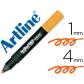 rotulador-artline-fluorescente-ek-660-naranja-punta-biselada