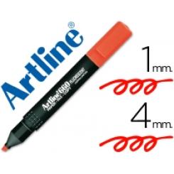 Rotulador ARTLINE fluorescente EK-660 rojo punta biselada