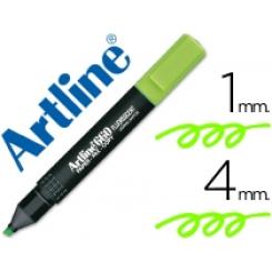 Rotulador ARTLINE fluorescente EK-660 verde punta biselada