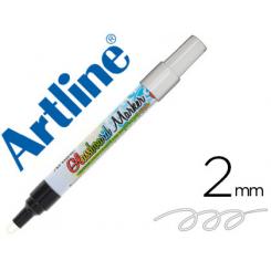 Rotulador ARTLINE glass marker especial cristal borrable en seco o humedo color blanco