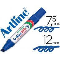 Rotulador ARTLINE Marcador Permanente 100 Azul -Punta Biselada