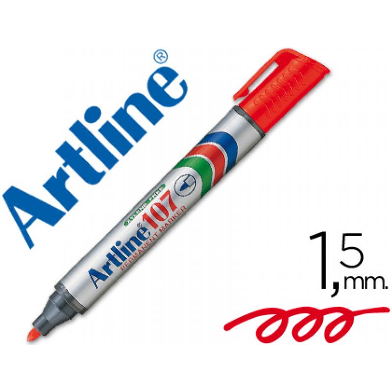 rotulador-artline-marcador-permanente-107-rojo-punta-redonda