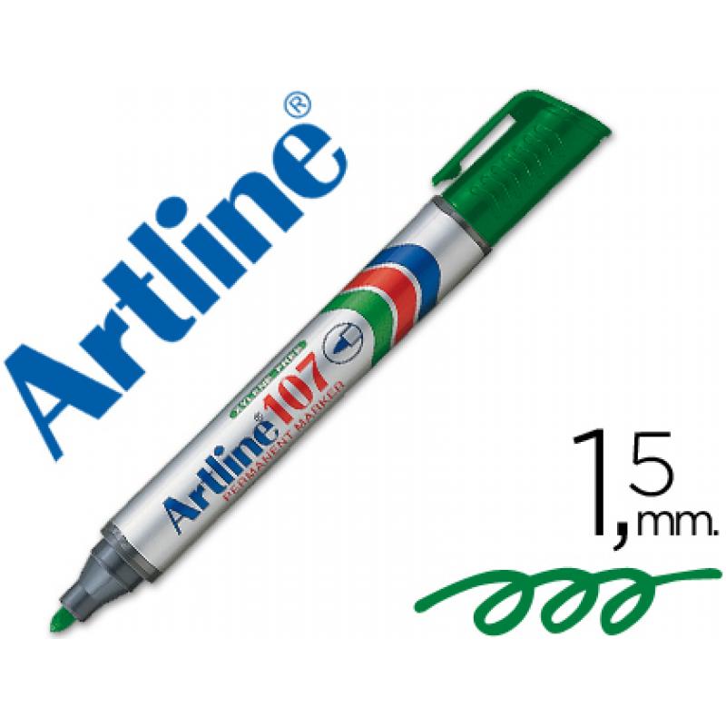 rotulador-artline-marcador-permanente-107-verde-punta-redonda