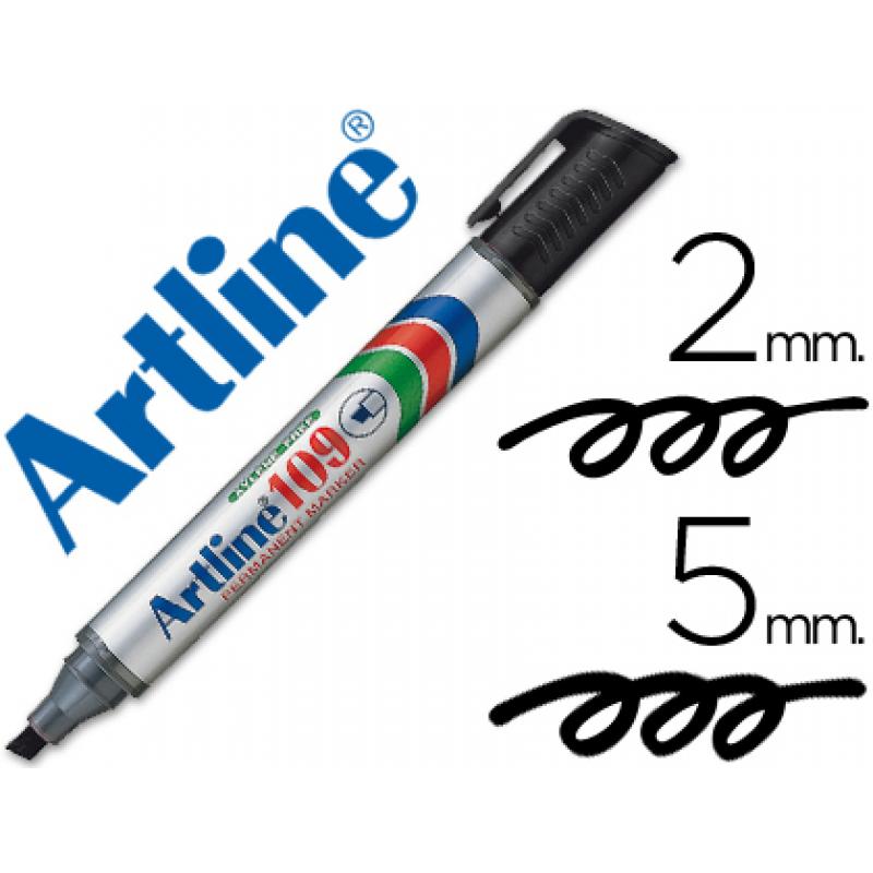 rotulador-artline-marcador-permanente-109-negro-punta-biselada