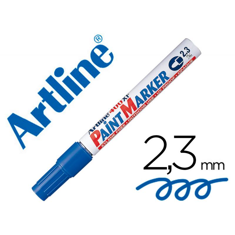 rotulador-artline-marcador-permanente-ek-400-xf-azul-punta-redonda-23-mm-metal-caucho-y-plastico