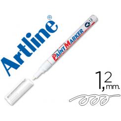 Rotulador ARTLINE marcador permanente EK-440 xf blanco punta redonda 1.2 mm metal caucho y plastico