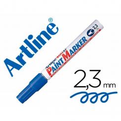 Rotulador ARTLINE marcador permanente EK-444 xf azul -punta redonda 0.8 mm -metal caucho y plastico
