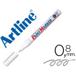 Rotulador ARTLINE marcador permanente EK-444 xf blanco punta redonda 0.8 mm metal caucho y plastico