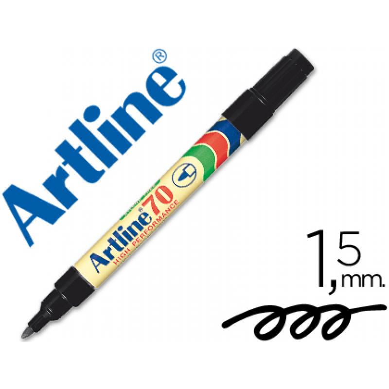 rotulador-artline-marcador-permanente-ek-70-negro-punta-redonda-15-mm-papel-metal-y-cristal