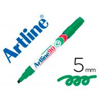 Rotulador ARTLINE Marcador Permanente EK-90 Verde -Punta Biselada 5 mm -Papel Metal Y Cristal