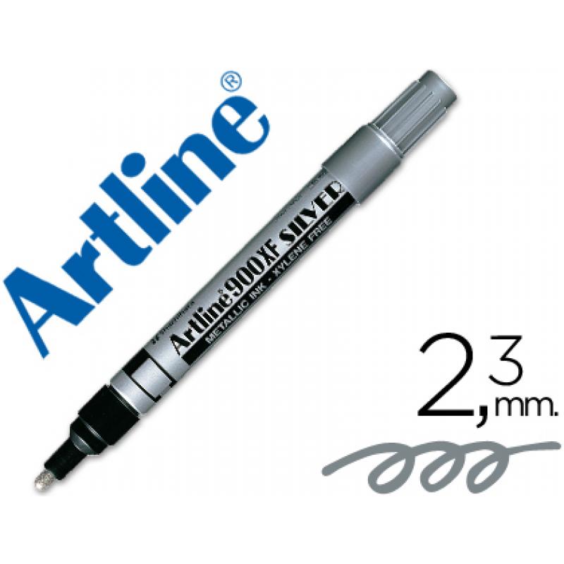 rotulador-artline-marcador-permanente-tinta-metalica-ek-900-plata-punta-redonda-23-mm