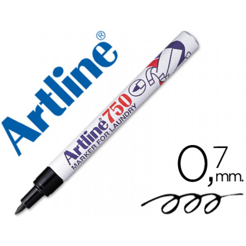 rotulador-artline-marcador-ropa-750-negro-punta-redonda-07-mm-ropa-papel-metal-y-cristal