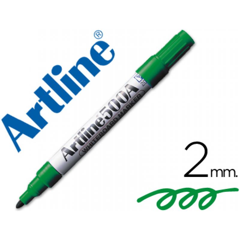 rotulador-artline-pizarra-ek-500-verde-punta-redonda-2-mm-recargable