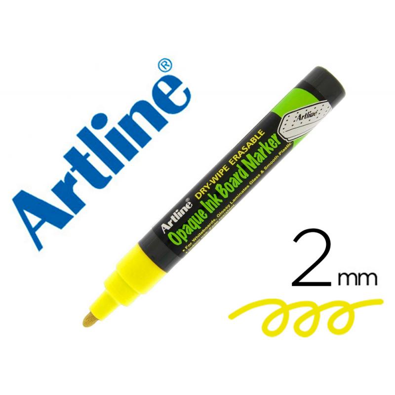 rotulador-artline-pizarra-epd-4-color-amarillo-fluorescente-opaque-ink-board-punta-redonda-2-mm