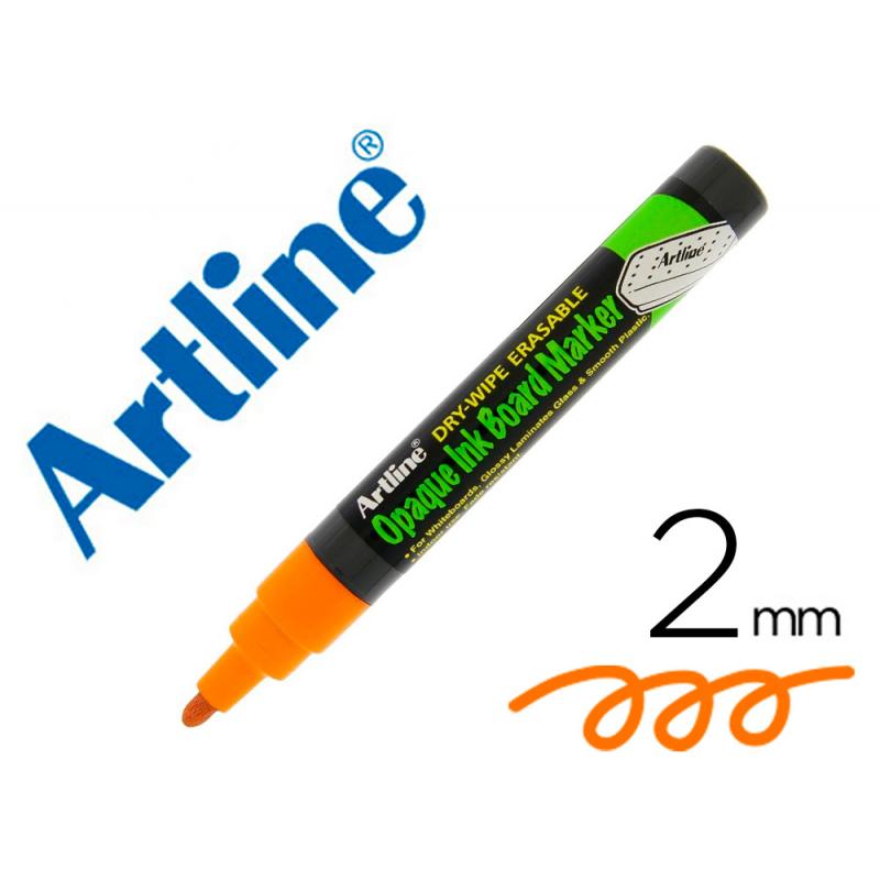 rotulador-artline-pizarra-epd-4-color-naranja-fluorescente-opaque-ink-board-punta-redonda-2-mm