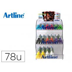 Rotulador ARTLINE pizarra epd-4 opaque ink board punta redonda 2 mm expositor de 78 unidades colores surtidos