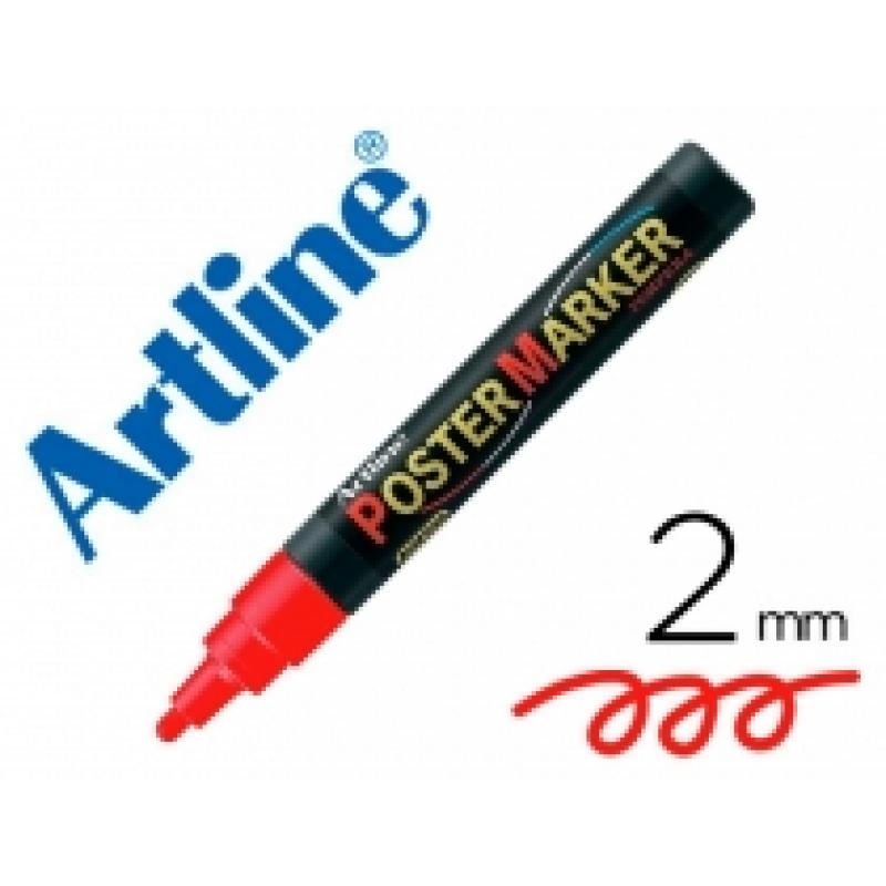 rotulador-artline-poster-marker-epp-4-roj-punta-redonda-2-mm-color-rojo