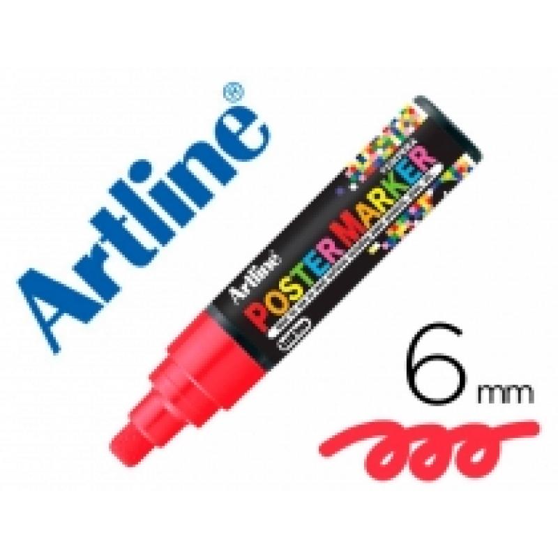 rotulador-artline-poster-marker-epp-6-roj-punta-redonda-6-mm-color-rojo