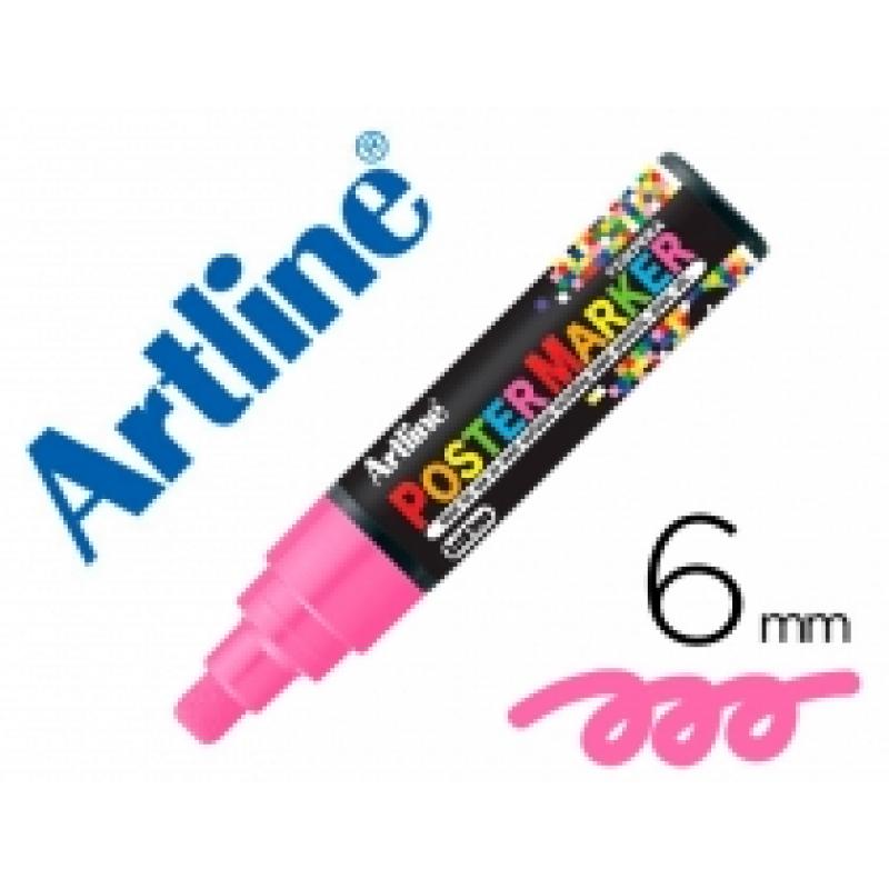 rotulador-artline-poster-marker-epp-6-ros-flu-punta-redonda-6-mm-color-rosa-fluor