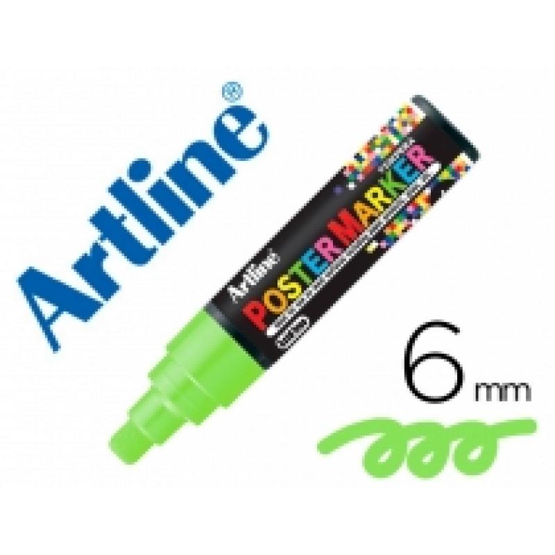 rotulador-artline-poster-marker-epp-6-ver-flu-punta-redonda-6-mm-color-verde-fluor