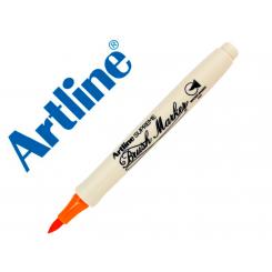 Rotulador ARTLINE supreme brush EPFS pintura base de agua punta tipo pincel trazo fino verde oscuro