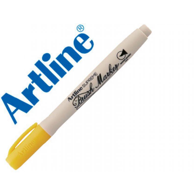 rotulador-artline-supreme-brush-pintura-base-de-agua-punta-tipo-pincel-trazo-variable-amarillo