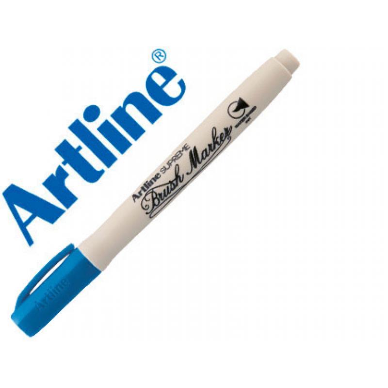 rotulador-artline-supreme-brush-pintura-base-de-agua-punta-tipo-pincel-trazo-variable-azul