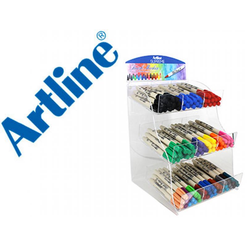 rotulador-artline-supreme-brush-pintura-base-de-agua-punta-tipo-pincel-trazo-variable-expositor-de-108