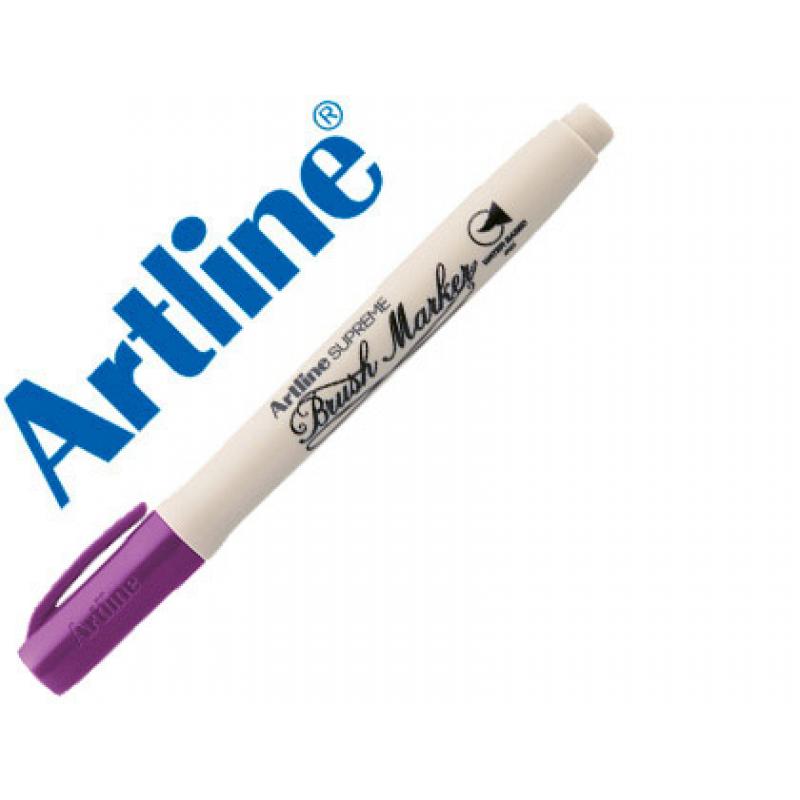 rotulador-artline-supreme-brush-pintura-base-de-agua-punta-tipo-pincel-trazo-variable-magenta
