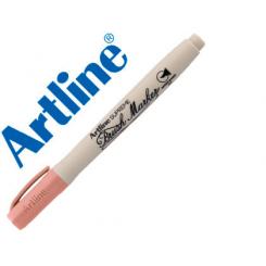 Rotulador ARTLINE supreme brush pintura base de agua punta tipo pincel trazo variable melocoton