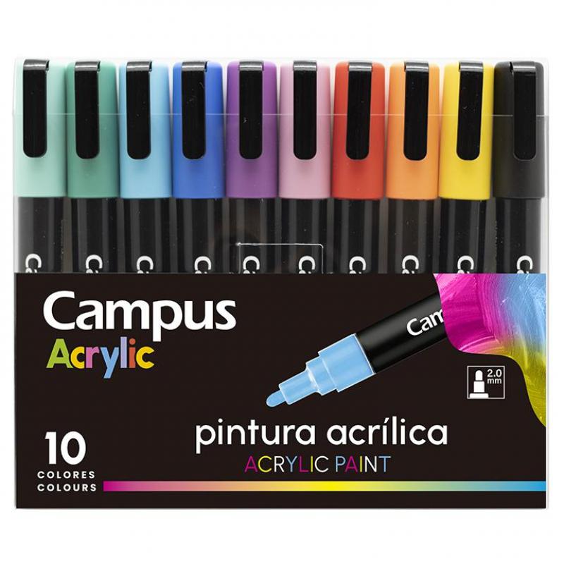 rotulador-campus-acrylic-pack-10