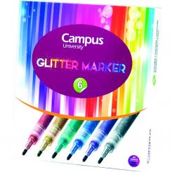 Rotulador Campus Glitter 1,00  mm  6 uds