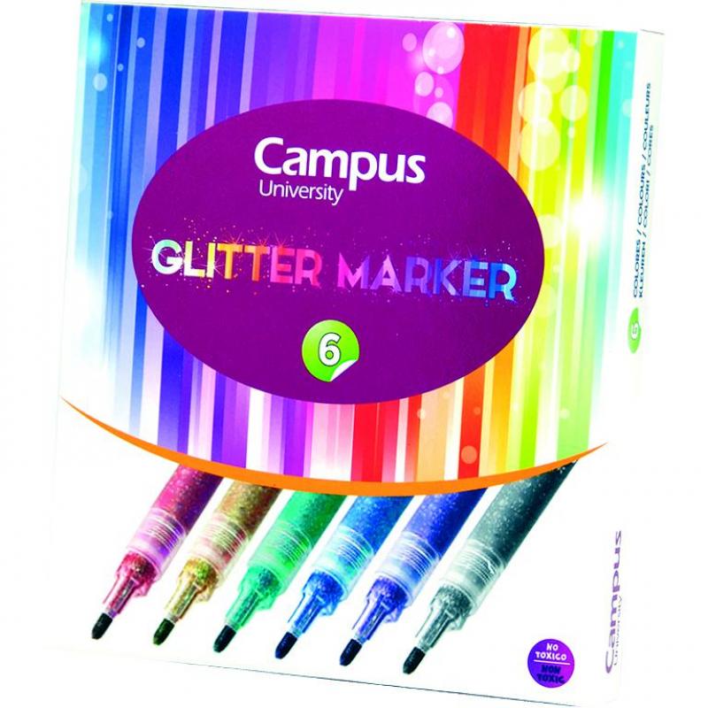 rotulador-campus-glitter-100-mm-6-uds
