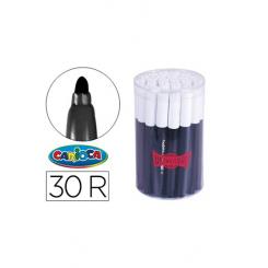 Rotulador carioca jumbo negro punta gruesa bote de 30 unidades