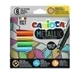 Rotulador CARIOCA Tinta Metallic Maxi caja 6 uds colores surtidos