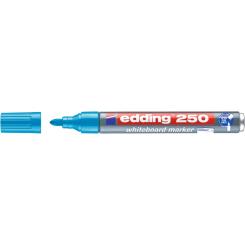 Edding 250 Marcador para pizarras blancas con punta redonda. Trazo: 1,5-3 mm. Color azul claro